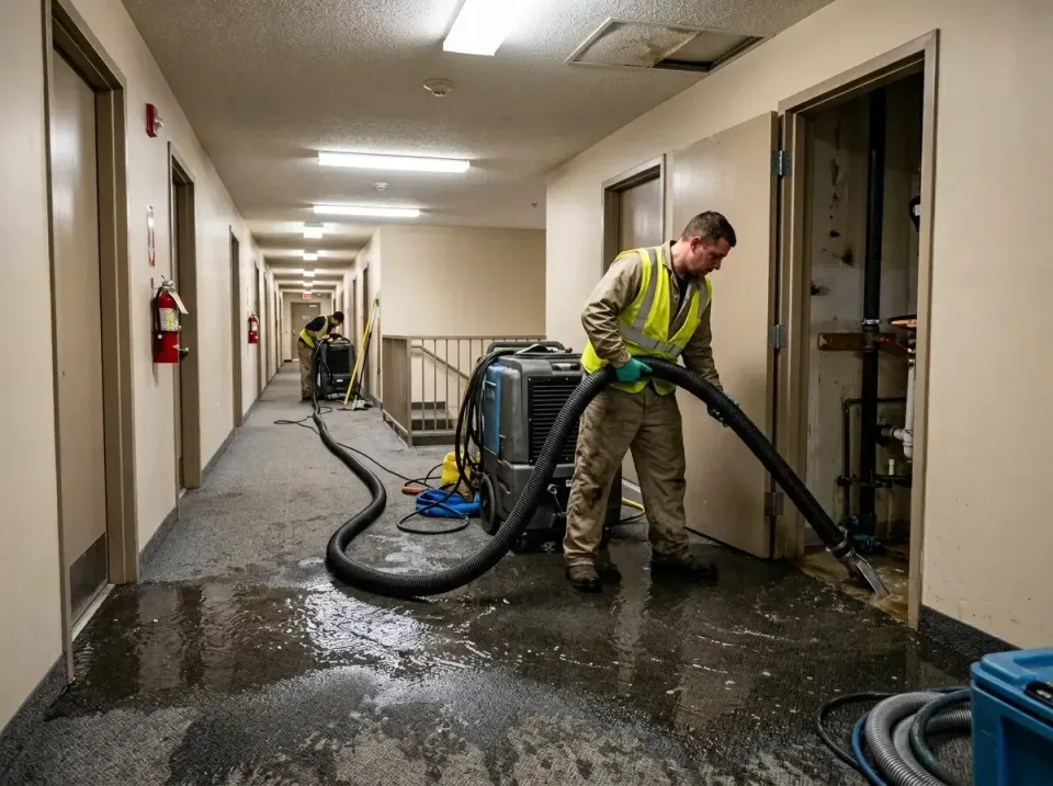 multi-unit-apartment-hallway-f-005 — frequently asked questions, Emergency Burst Pipe Water Extraction & Removal in Red Lion…